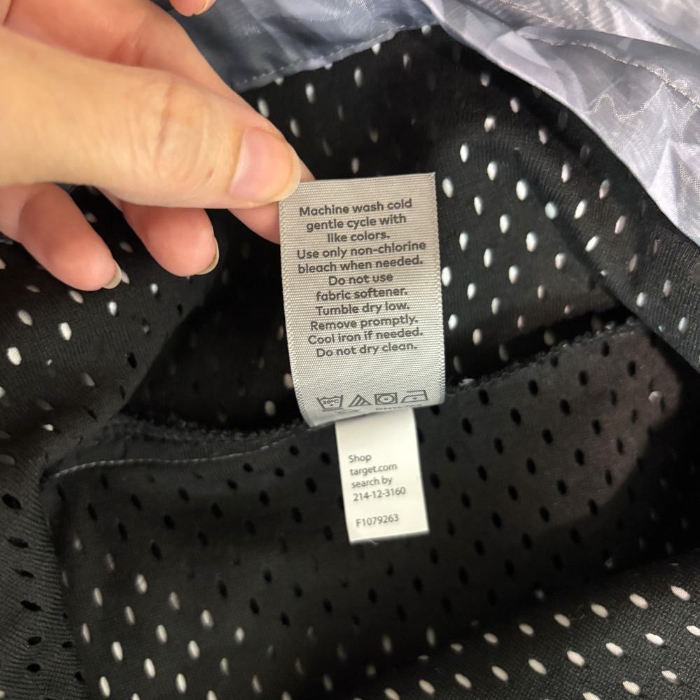 Champion Holographic Windbreaker Jacket Side Zip Vents‎ Funnel Neck Pockets 2XL - Picture 14 of 14